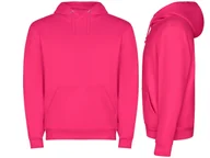 Bluzy damskie - Bluza Dresowa z Kapturem Kangurka JAKOŚĆ ROLY Capucha SU1087 RÓŻ Rosette L - miniaturka - grafika 1
