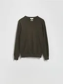 Swetry męskie - Reserved - Sweter z domieszką kaszmiru - zielony - miniaturka - grafika 1