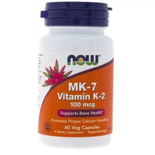 Now Foods Witamina K2 MK7 100 mcg 60 kapsułek NOW0992 - Suplementy naturalne - miniaturka - grafika 1