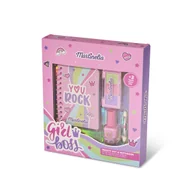 Zestawy kosmetyków damskich - Super Girl Beauty Set & Notebook zestaw lakier do paznokci + notatnik + paleta cieni do powiek + aplikator - miniaturka - grafika 1