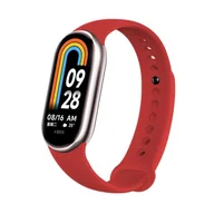 Akcesoria do smartwatchy - Zamienna silikonowa opaska pasek bransoleta bransoletka do Xiaomi Mi Band 8 czerwony - miniaturka - grafika 1
