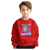 Bluzy dla dziewczynek - BLUZA DZIECIĘCA MONSTER TRUCK JEDNOROŻEC 122-128 DLA CHŁOPCA DZIEWCZYNKI - miniaturka - grafika 1
