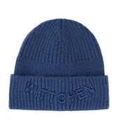 Czapki damskie - Czapka zimowa z haftowanym logo granatowa - miniaturka - grafika 1