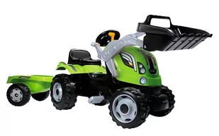 SMOBY Traktor na pedały Farmer Max z przyczepą i ładowarką szuflową - Samochody i pojazdy dla dzieci - miniaturka - grafika 1