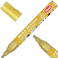 Kredki, ołówki, pastele i pisaki - Marker akrylowy ŚCIĘTY złoty Toma - miniaturka - grafika 1