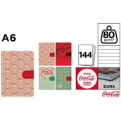 Notesy i bloczki - Notatnik A6 144k linia emblematy COCA-COLA mix wzorów CC022 MP Poland - miniaturka - grafika 1