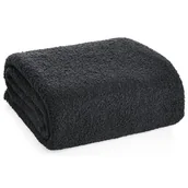Koce - Koc 200 x 220 Mikrofibra Boucle Bukla Czarny - miniaturka - grafika 1