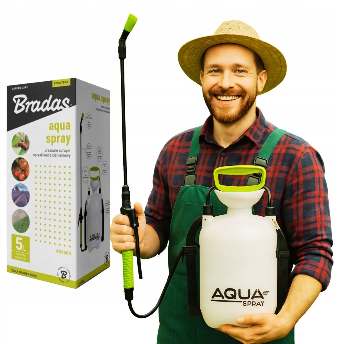 Opryskiwacz Ciśnieniowy 5L Ręczny Ogrodowy Oprysk Lanca Plecakowy MOCNY