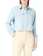 Bluzy damskie - BOSS Damska bluza C_birain, Open Blue460, 40 - miniaturka - grafika 1