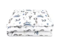 Pościel dla dzieci - Pościel 2 elementowa 135x100cm BAWEŁNA 100% SAMOLOTY BŁĘKIT - miniaturka - grafika 1