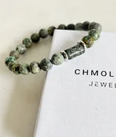 Bransolety męskie - Bransoletka Męska Unikatowa Serafnit i Turkus afrykański - Pakamera - miniaturka - grafika 1