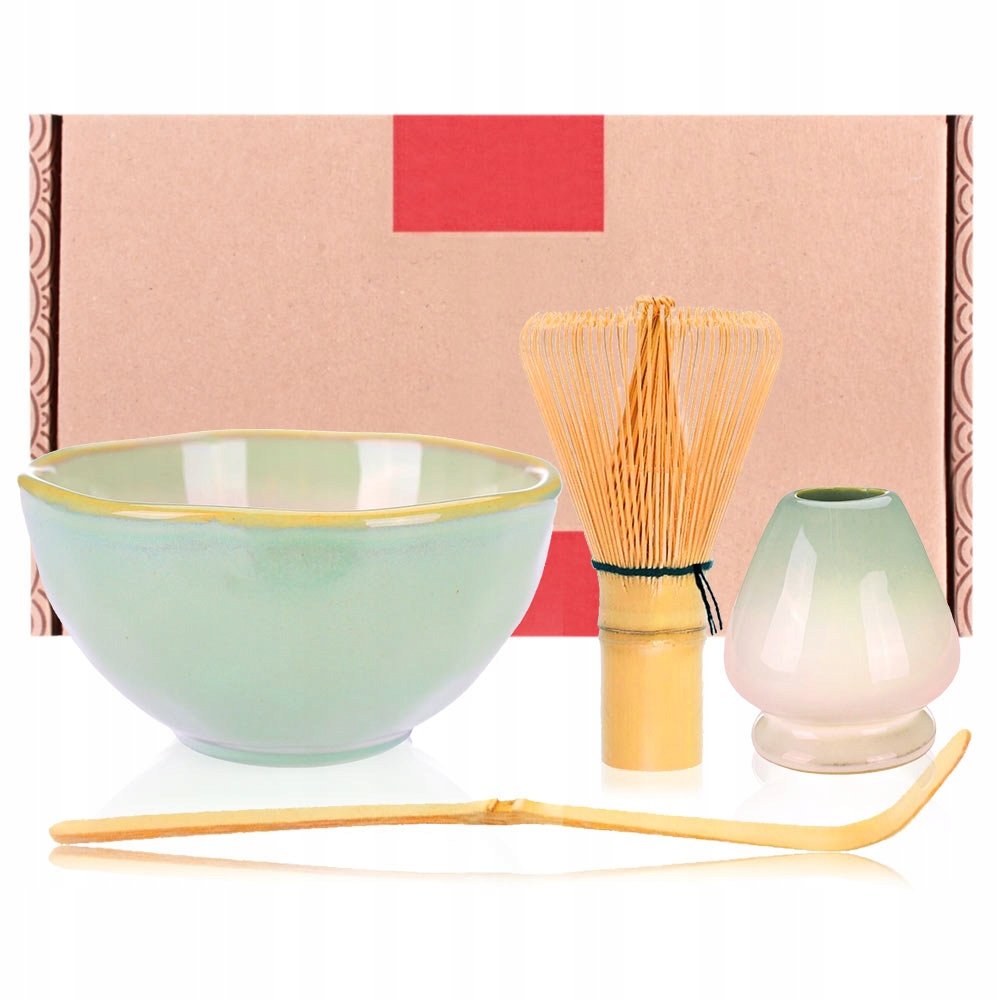 Zestaw startowy do herbaty matcha miseczka chasen podstawka chashaku