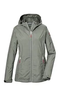 Kurtki damskie - killtec Damska kurtka funkcyjna/kurtka przeciwdeszczowa z kapturem KOS 108 WMN JCKT, jasnooliwkowa, 34, 42954-000 - miniaturka - grafika 1