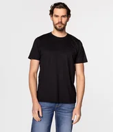 Koszulki męskie - T-shirt z małym haftowanym logo OBUTCH 0875 BLACK-XXXL - miniaturka - grafika 1