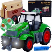 Zabawki zdalnie sterowane - CIĄGNIK ZDALNIE STEROWANY TRAKTOR Z PRZYCZEPĄ SERIA ROLNICZA PILOT RC +AKU - miniaturka - grafika 1
