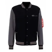 Odzież taktyczna i umundurowanie - Kurtka Alpha Industries Varsity Sweat Jacket ML 138106 03 - Czarna RATY 0% | PayPo | GRATIS WYSYŁKA | ZWROT DO 100 DNI - miniaturka - grafika 1