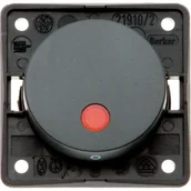 Inne akcesoria elektryczne - Berker Integro Flow Łącznik klawiszowy kontrolny z czerwoną soczewką, 2-biegunowy, antracyt, mat - miniaturka - grafika 1