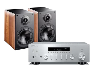 Yamaha R-N600A (srebrny) + Nota 260 (orzech) - Zestawy stereo - miniaturka - grafika 1