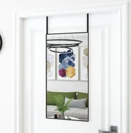 Lustra - Lustro drzwiowe czarne 40x80 cm szkło i aluminium - miniaturka - grafika 1