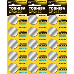 Zestaw 15x Baterie Specjalistyczne TOSHIBA Litowa CR 2430 3V - Baterie i akcesoria - miniaturka - grafika 1