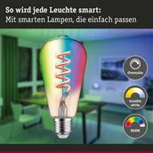 Żarówki LED - Paulmann rustykalna LED ZigBee E27 6,3W RGBW złota - miniaturka - grafika 1