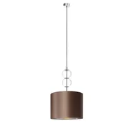 Lampy sufitowe - Kaspa Wisząca lampa nowoczesna ZOE 11127106 brązowy zwis abażurowy - miniaturka - grafika 1