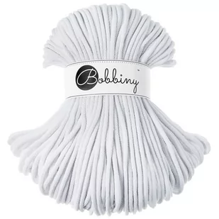 Sznurek pleciony bawełniany Bobbiny Premium / Biały / White / 5mm / 100m - Półfabrykaty do biżuterii - miniaturka - grafika 1