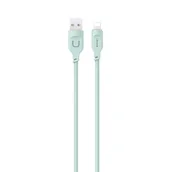 Kable - USAMS Kabel lightning Fast Charging 2,4A Lithe Series 1,2m zielony/green SJ565USB04 (US-SJ565) - miniaturka - grafika 1