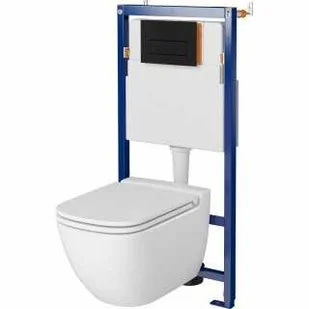 Cersanit Tech Line Opti Set B633 Zestaw Toaleta WC bez kołnierza + deska wolnoopadająca + stelaż podtynkowy WC + przycisk spłukujący WC S701-656 - Stelaże i zestawy podtynkowe do WC - miniaturka - grafika 3