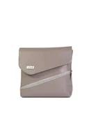 Torebki damskie - Szara mała listonoszka ze skóry DAN-A - miniaturka - grafika 1