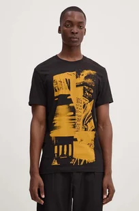 G-Star Raw t-shirt bawełniany męski kolor czarny z nadrukiem D25532-336 - Koszulki męskie - miniaturka - grafika 1