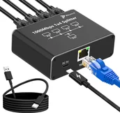Rozgałęźniki - Reagle Reagle Adapter Rozdzielacz Switch Splitter LAN Ethernet RJ45 4xRJ45 1000M 1GB - miniaturka - grafika 1