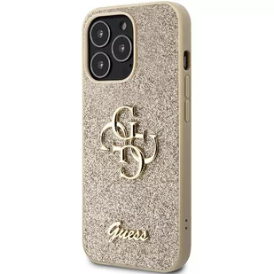 Guess GUHCP13XHG4SGD iPhone 13 Pro Max 6.7" złoty/gold hardcase Glitter Script Big 4G - Etui i futerały do telefonów - miniaturka - grafika 2