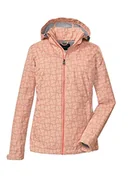 Kurtki damskie - Killtec Damska kurtka softshell / kurtka outdoorowa z odpinanym kapturem KOS 90 WMN SFTSHLL JCKT; hellapricot, 42, 39140-000 - miniaturka - grafika 1