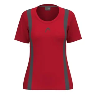 HEAD Club 25 Tech T-shirt damski, czerwony - Koszulki i topy damskie - miniaturka - grafika 1