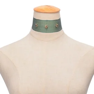 Choker NASZYJNIK gwiazdki zielony - Naszyjniki - miniaturka - grafika 1