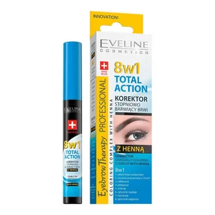 Eveline Eyebrow Therapy, korektor stopniowo barwiący brwi z henną 8w1, 10 ml - Cienie do powiek - miniaturka - grafika 4