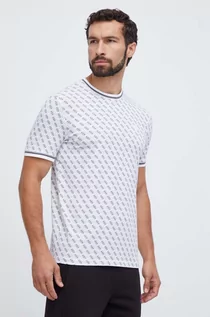 Koszulki męskie - Guess t-shirt męski kolor biały wzorzysty - grafika 1