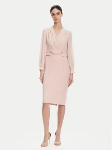 Rinascimento Sukienka koktajlowa CFC0123289003 Różowy Regular Fit - Sukienki - miniaturka - grafika 1