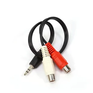Przejściówka Jack 3,5 mm Męski Na 2 X Rca Chinch Żeński - Kable - miniaturka - grafika 1