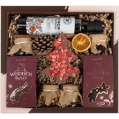 Zestawy upominkowe - Zestaw prezentowy w pudełku kosz z herbatą kawą na święta prezent paczka delikatesy - miniaturka - grafika 1