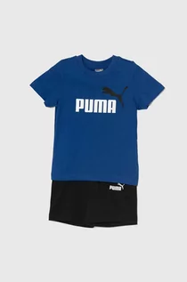 Komplety dla niemowląt - Puma komplet bawełniany niemowlęcy Minicats & Shorts Set kolor granatowy - grafika 1