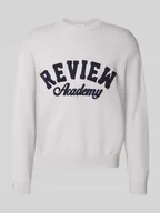 Swetry męskie - Sweter z dzianiny z prążkowanymi wykończeniami - miniaturka - grafika 1