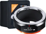 Tulejki, adaptery, redukcje do aparatów - K&F ADAPTER CANON EF EOS - SONY E A6500 A6300 NEX -PRO - miniaturka - grafika 1