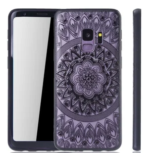 Etui na telefon komórkowy Mandala do Samsung Galaxy S9 Etui ochronne z motywem koła Pokrowiec na torbę Bumper Czarny - Etui i futerały do telefonów - miniaturka - grafika 1