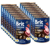 Mokra karma dla psów - Brit Premium by Nature Turkey With Liver 18x400g - miniaturka - grafika 1