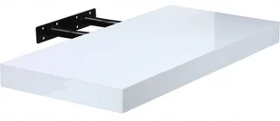 Biały Połysk Półka Naścienna Wisząca Volato 30 CM - Półki do salonu - miniaturka - grafika 1