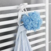 Wieszaki łazienkowe - Wenko Biały haczyk FLEXI wieszak na grzejnik żeberkowy B06XS8C9RX - miniaturka - grafika 1