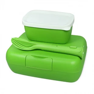 Koziol Lunchbox z pojemnikiem i sztućcami Candy ready healthy green 3272688 3272688 - Lunch boxy - miniaturka - grafika 1