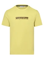 Koszulki męskie - Calvin Klein - T-shirt męski, żółty|zielony - miniaturka - grafika 1